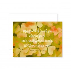 Irish Shamrocks Good Luck Note Card Irish Shamrocks Good Luck Note Card