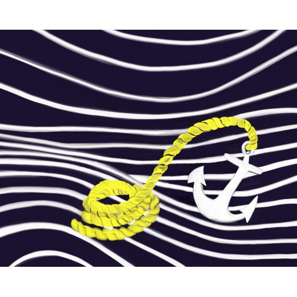 Anchor with Rope Art Print