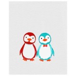 Festive Penguins Art Print
