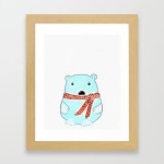 Cozy Polar Bear Art Print