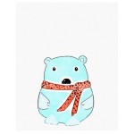 Cozy Polar Bear Art Print