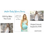 Baby Shower Favor - Custom EOS Lip Balm Baby Bump Note Card