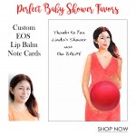 Baby Shower Favor - Custom EOS Lip Balm Baby Bump Note Card