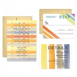 Wedding Invitation Suite - Autumn Stripes