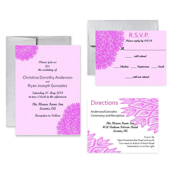 Wedding Invitation Suite - Lace