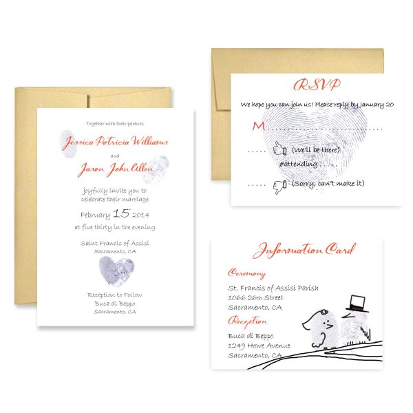 Wedding Invitation Suite - Thumbprint