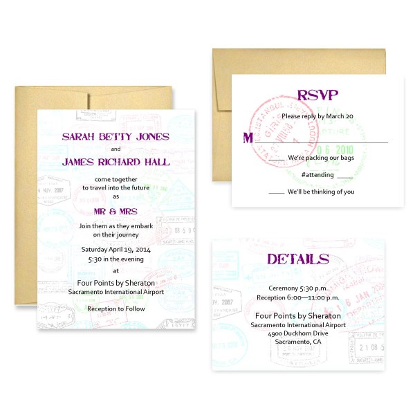 Wedding Invitation Suite - Passport