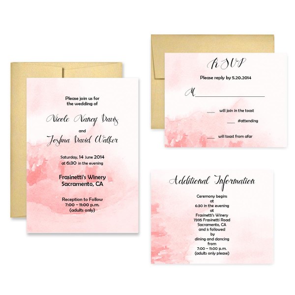 Wedding Invitation Suite - A Wash in Color